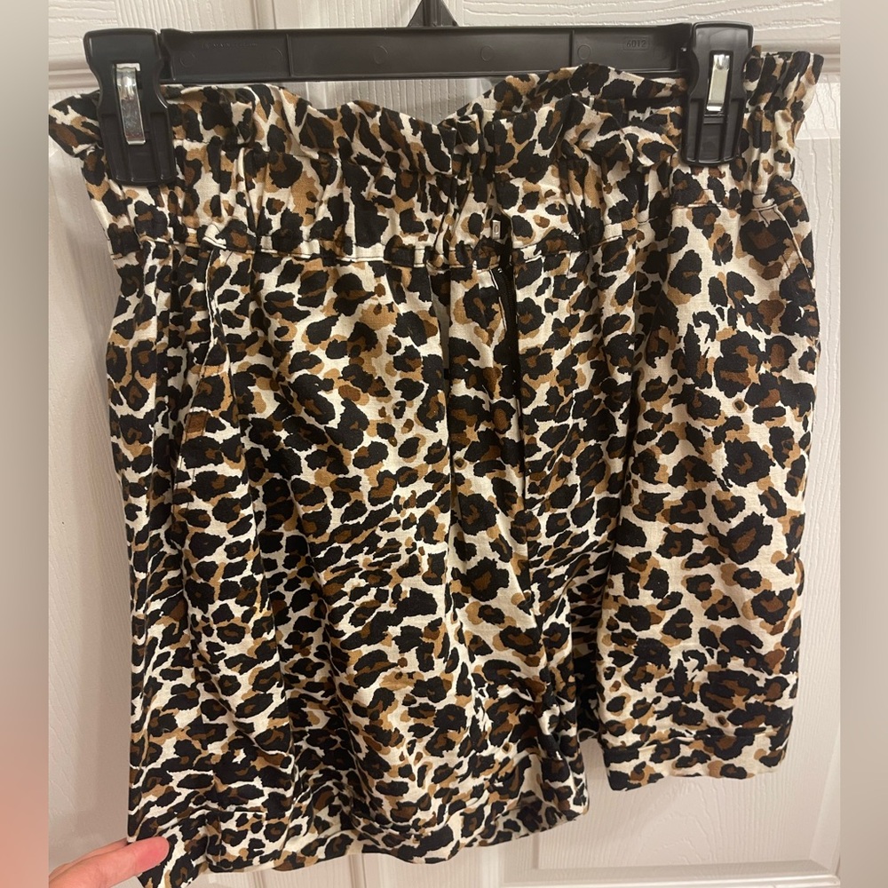 Express high waisted leopard print shorts